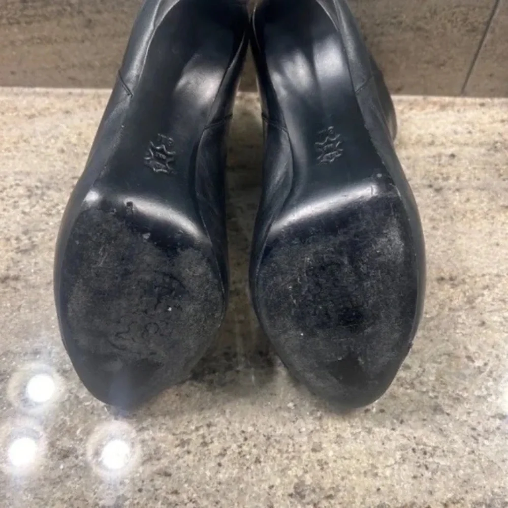 Stunning Tory Burch Black Leather Ankle Stiletto Booties